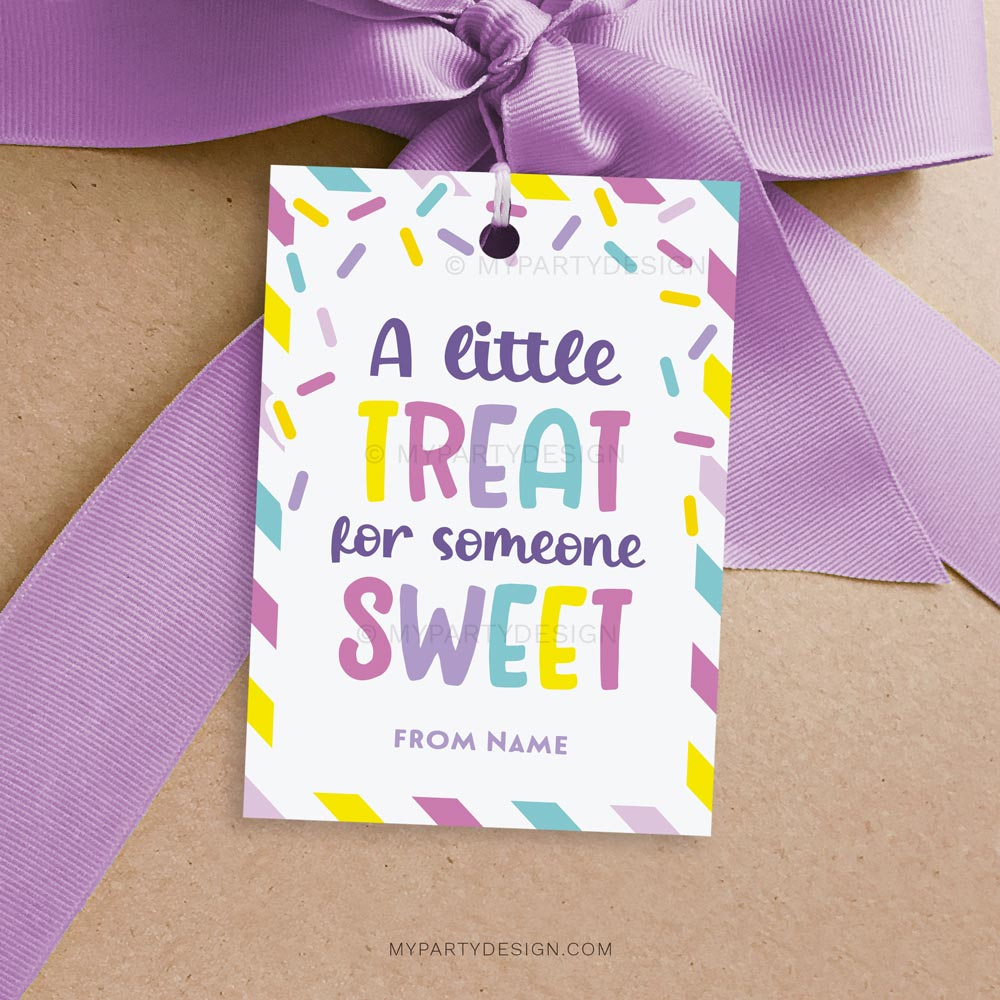 Treat For Someone Sweet Tag, Printable Pdf - My Party Design intended for A Little Treat For Someone Sweet Printable