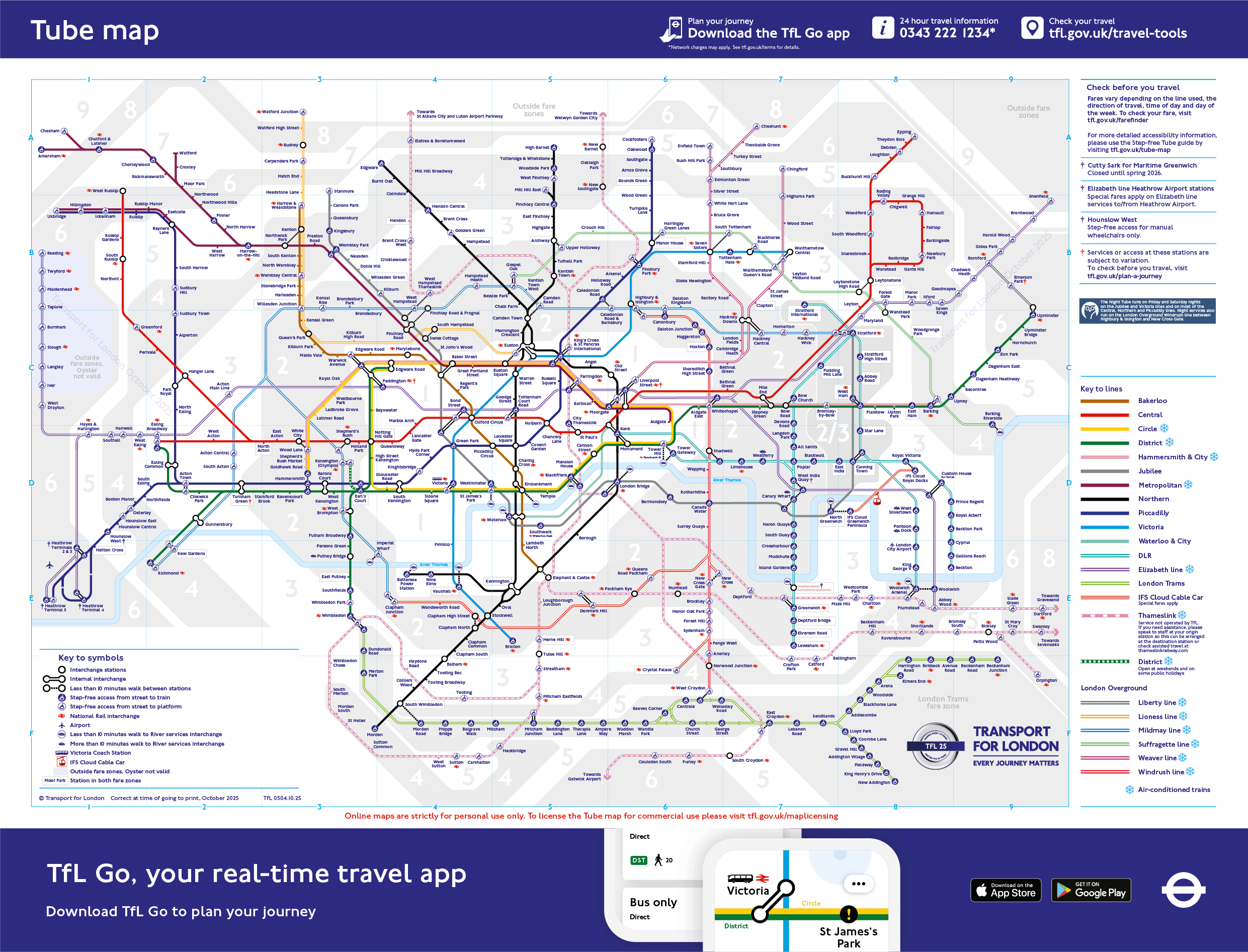 Tube - Transport For London with regard to Large Printable London Underground Map