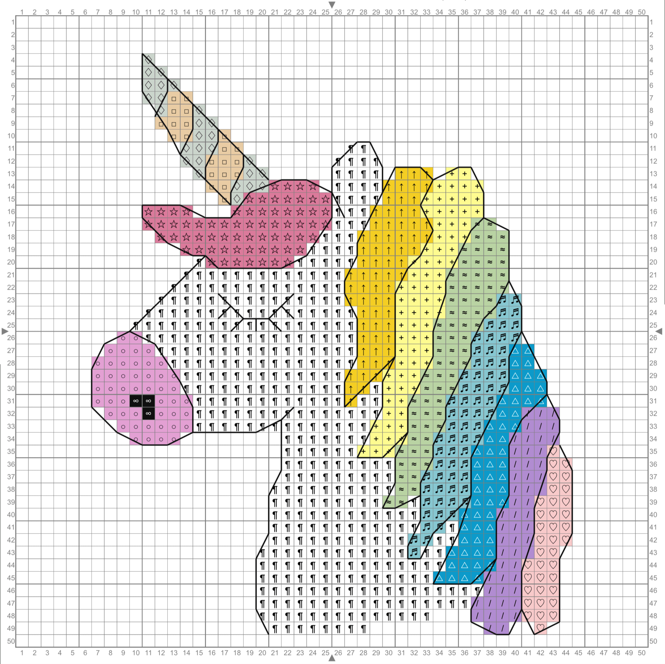 Unicorn Cross Stitch Pattern – Free Printable | Mama Geek for Free Printable Counted Cross Stitch Patterns