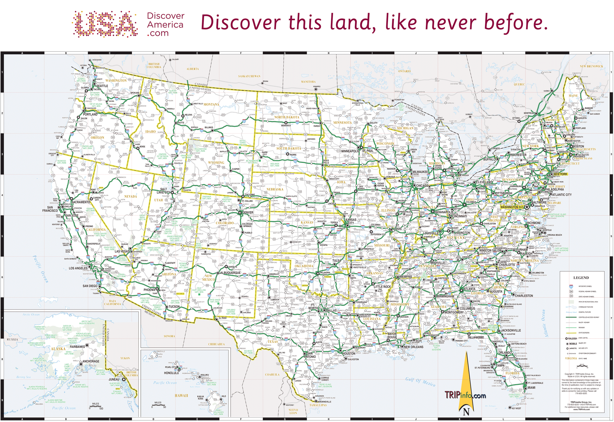 Usa Road Map with regard to United States Road Map Printable