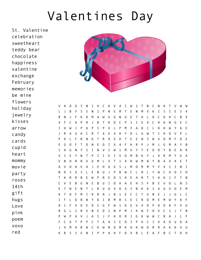 Valentine Word Search - Wordmint with regard to Printable Valentine Word Search Puzzles