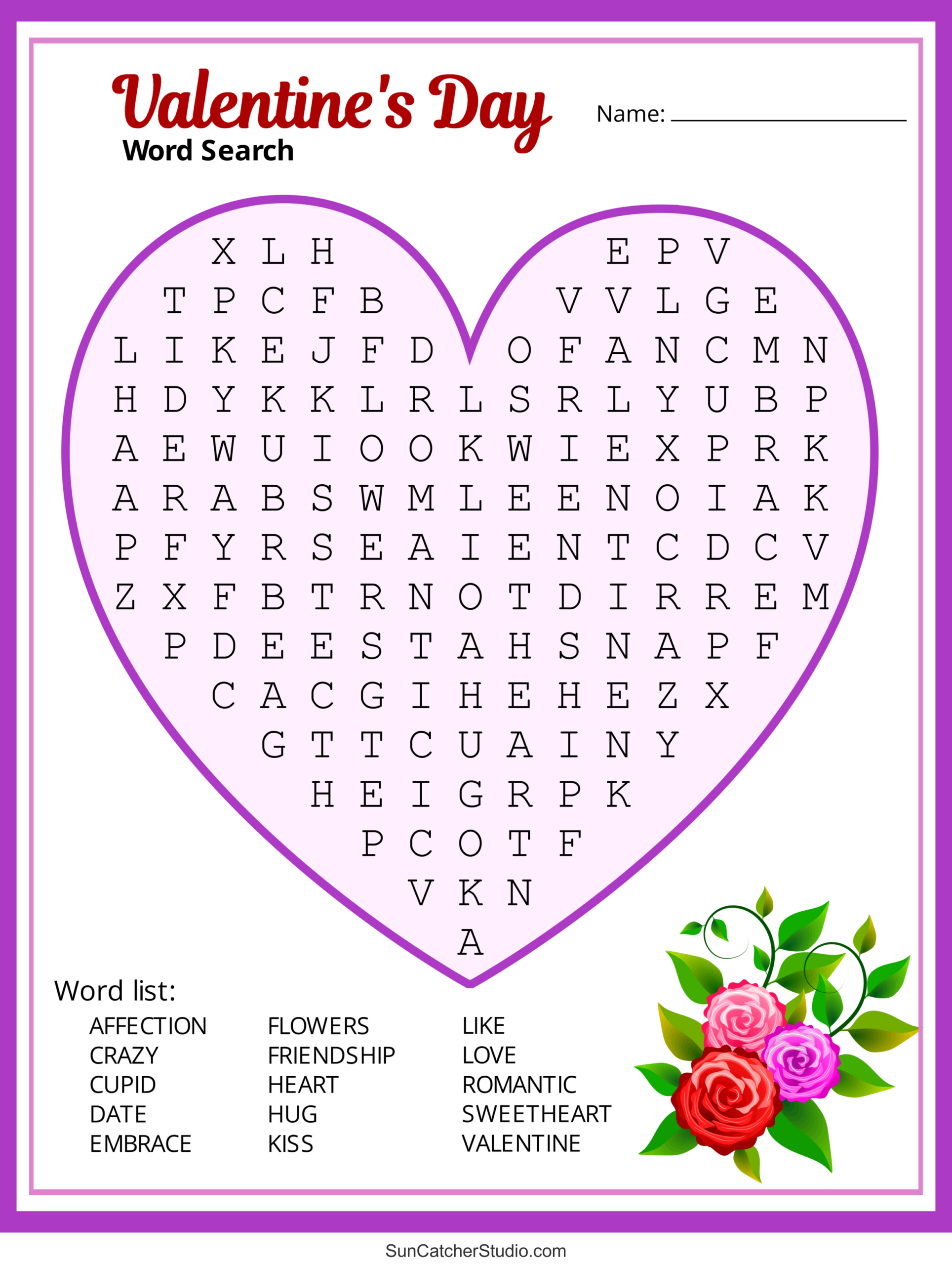 Valentine'S Day Word Search (Free Printable Pdf Puzzles) – Free within Printable Valentine Word Search Puzzles