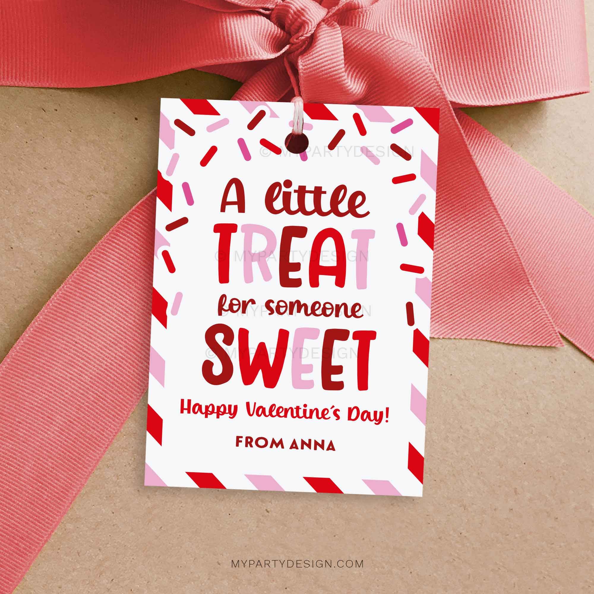 Valentines Treat For Someone Sweet Gift Tag, Printable Pdf - My intended for A Little Treat For Someone Sweet Printable
