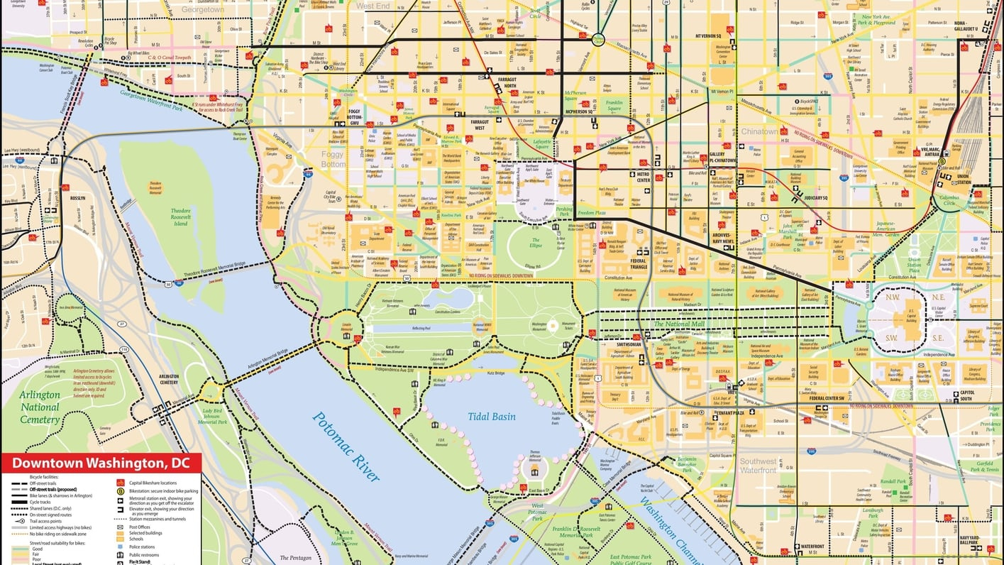 Washington D.c. Maps - The Tourist Map Of D.c. To Plan Your Visit in Printable Tourist Map Of Washington Dc