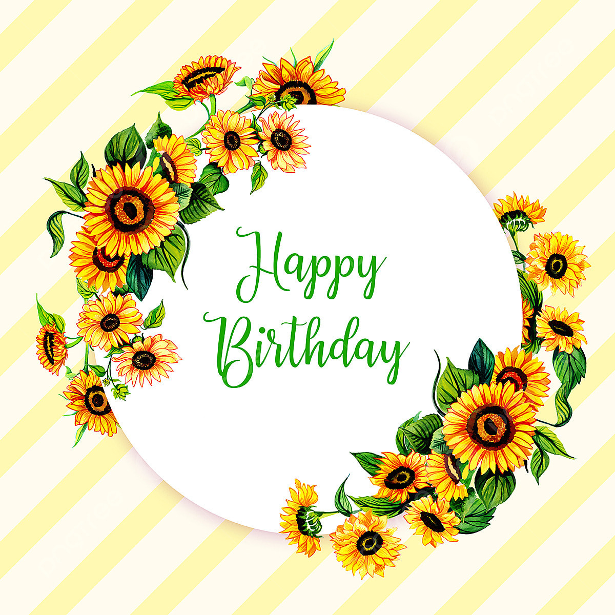 Watercolor Floral Happy Birthday Frame Background, Watercolor with Printable Floral Free Printable Happy Birthday Cake Topper Printable