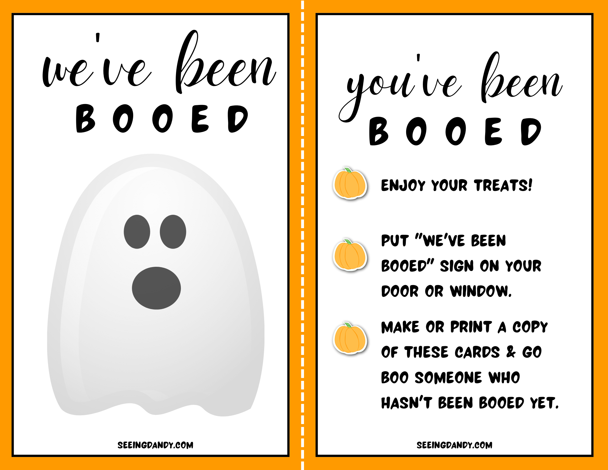 Youve Been Booed Printable Sign - Printable Party Favors within You've Been Booed Printable