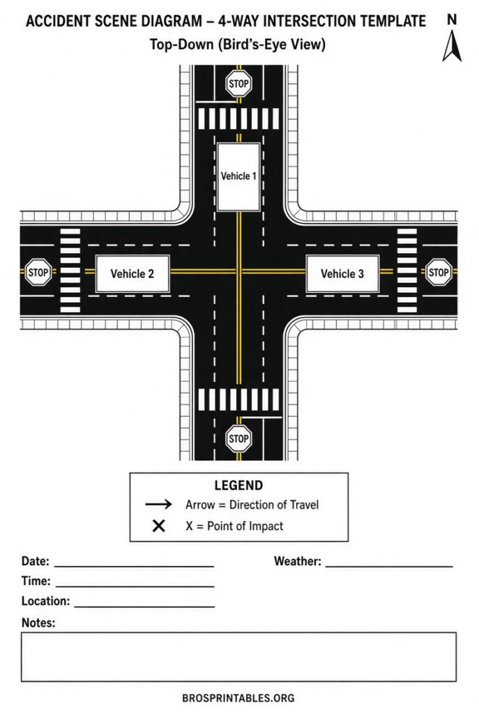 Free Accident Scene Diagram Templates (1)