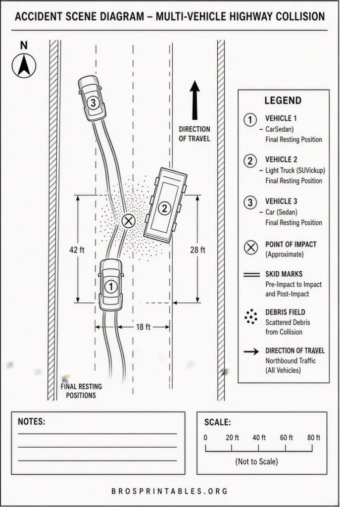 Free Accident Scene Diagram Templates (2)
