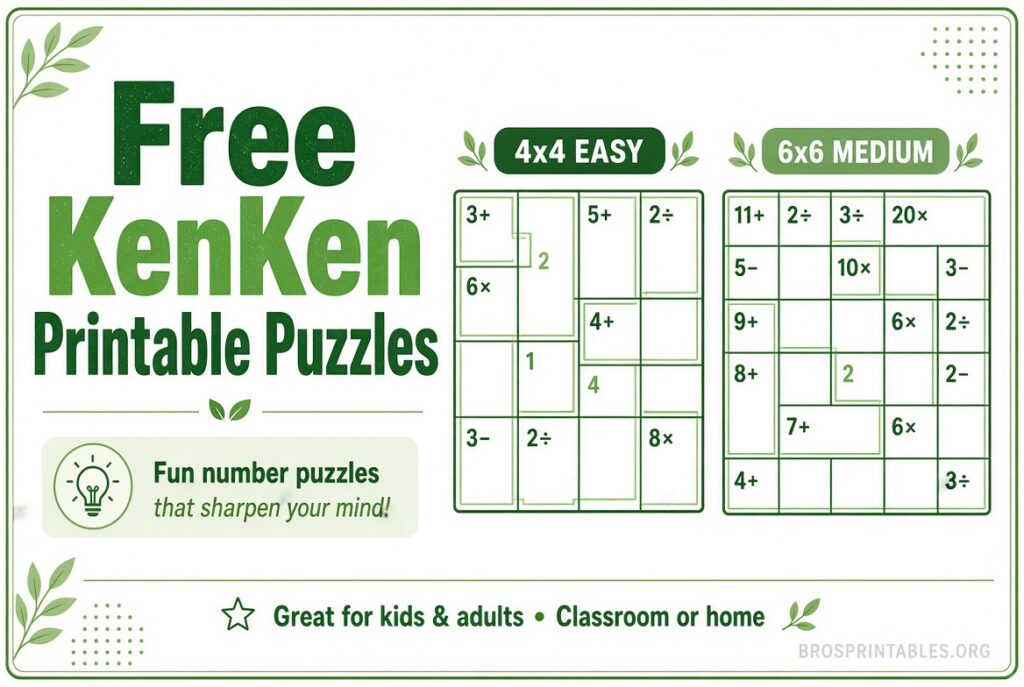 Free Kenken Printable Puzzles (4)
