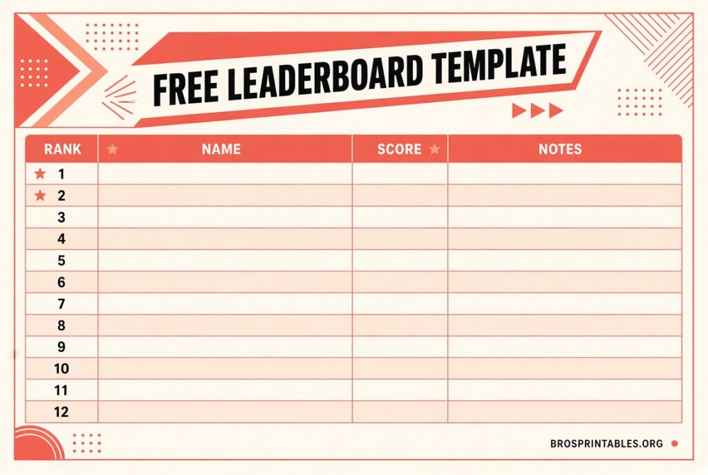 Free Leaderboard Templates (2)