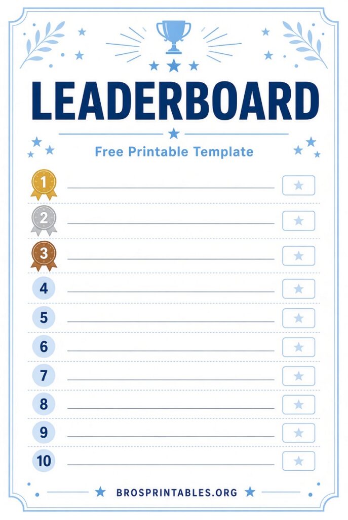 Free Leaderboard Templates (3)