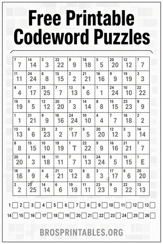 Free Online Printable Codeword Puzzles (2)