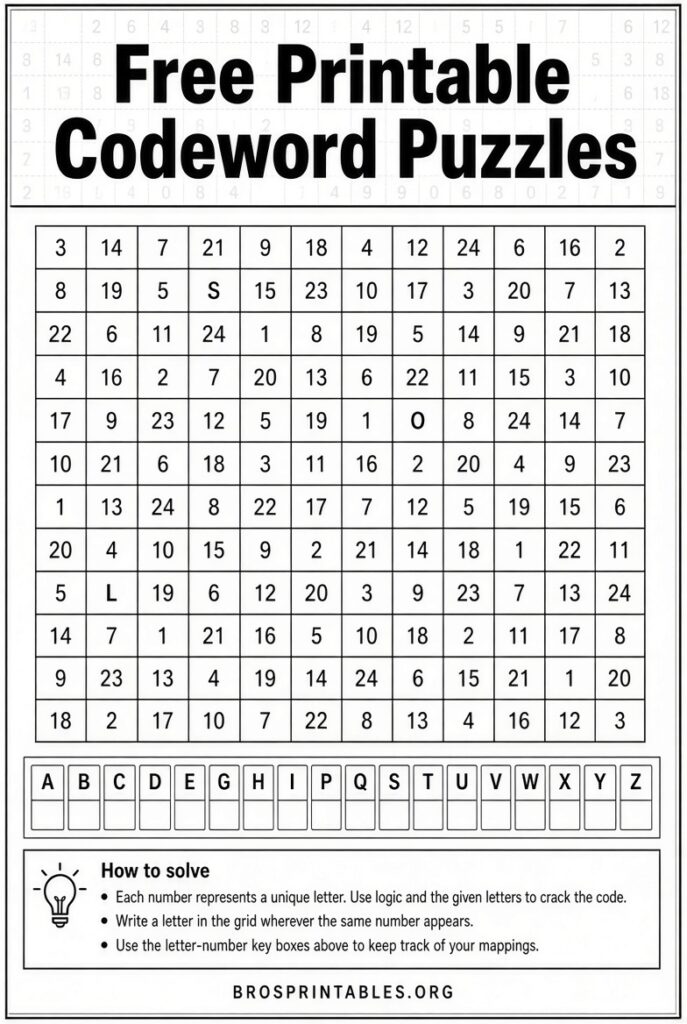 Free Online Printable Codeword Puzzles (4)