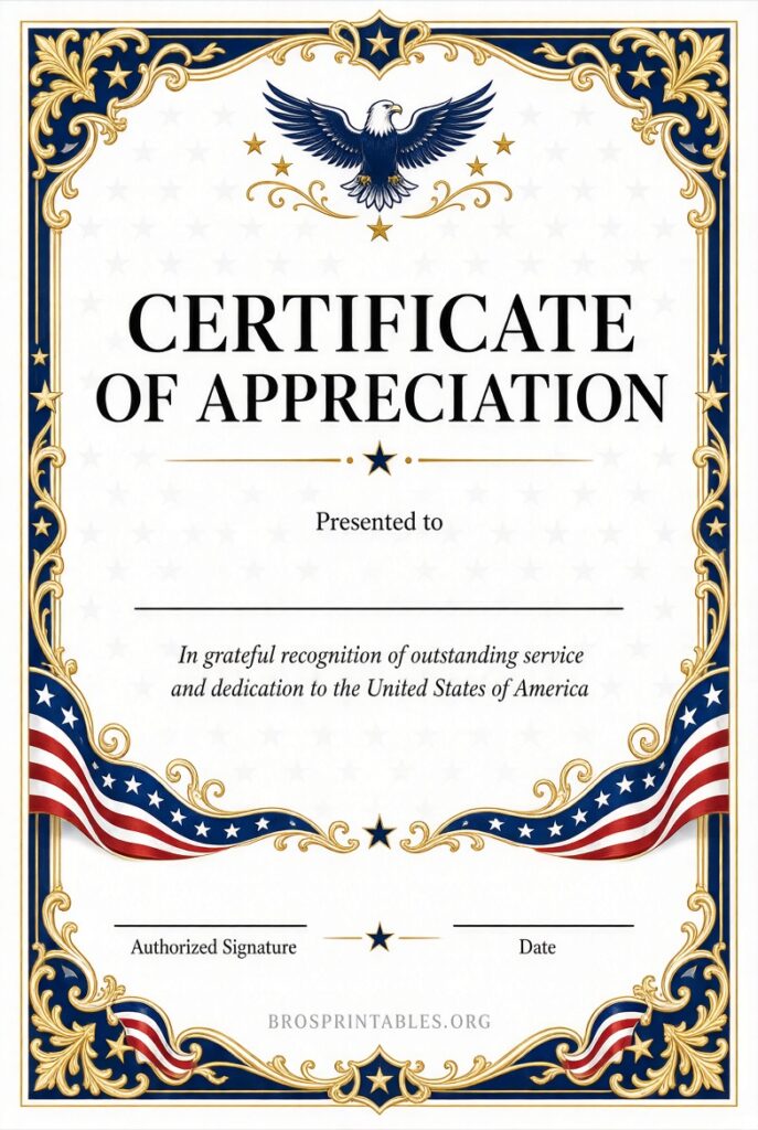 Free Printable Certificates Of Appreciation For Veterans (2)