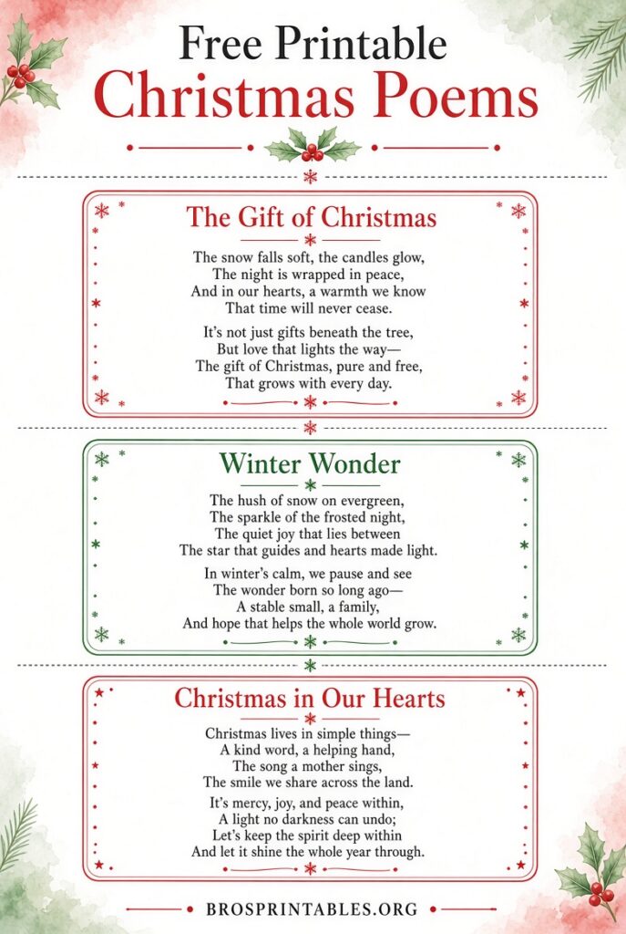 Free Printable Christmas Poems (3)