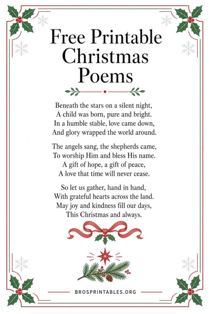 Free Printable Christmas Poems (4)