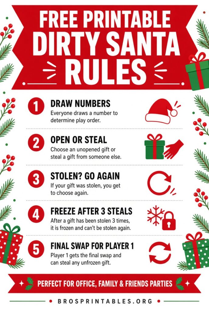 Free Printable Dirty Santa Rules (2)