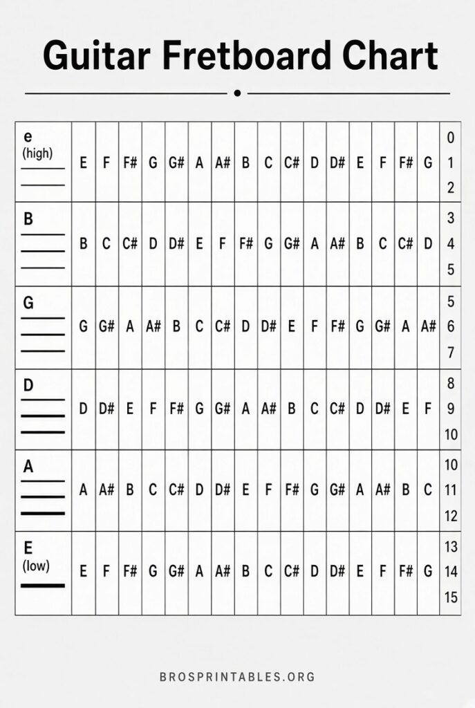 Free Printable Guitar Fretboard Chart (3)