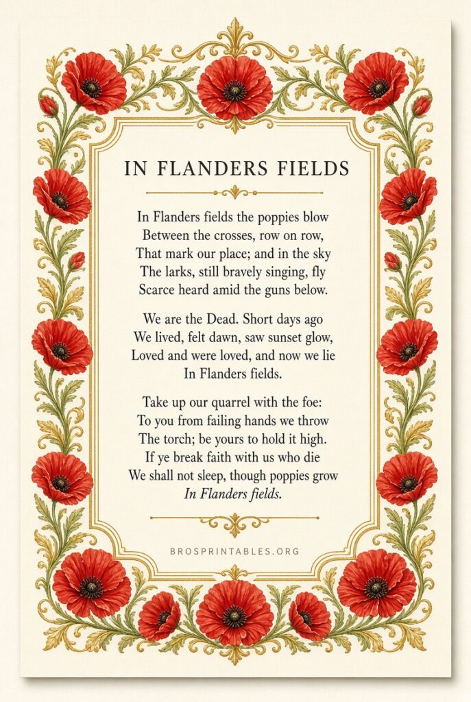 Free Printable In Flanders Field Poem (1)