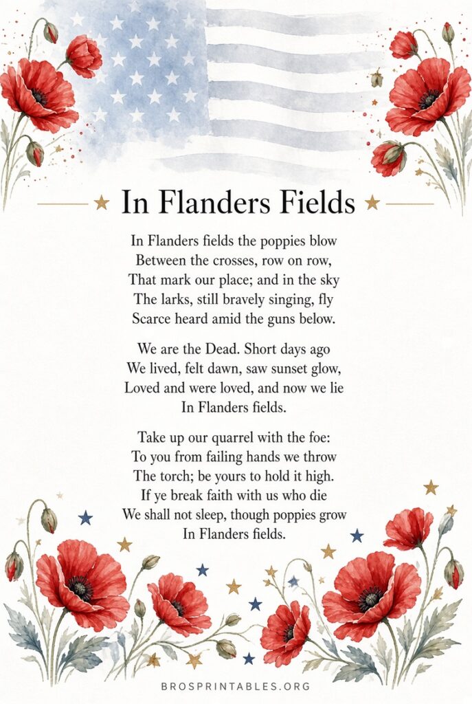 Free Printable In Flanders Field Poem (2)