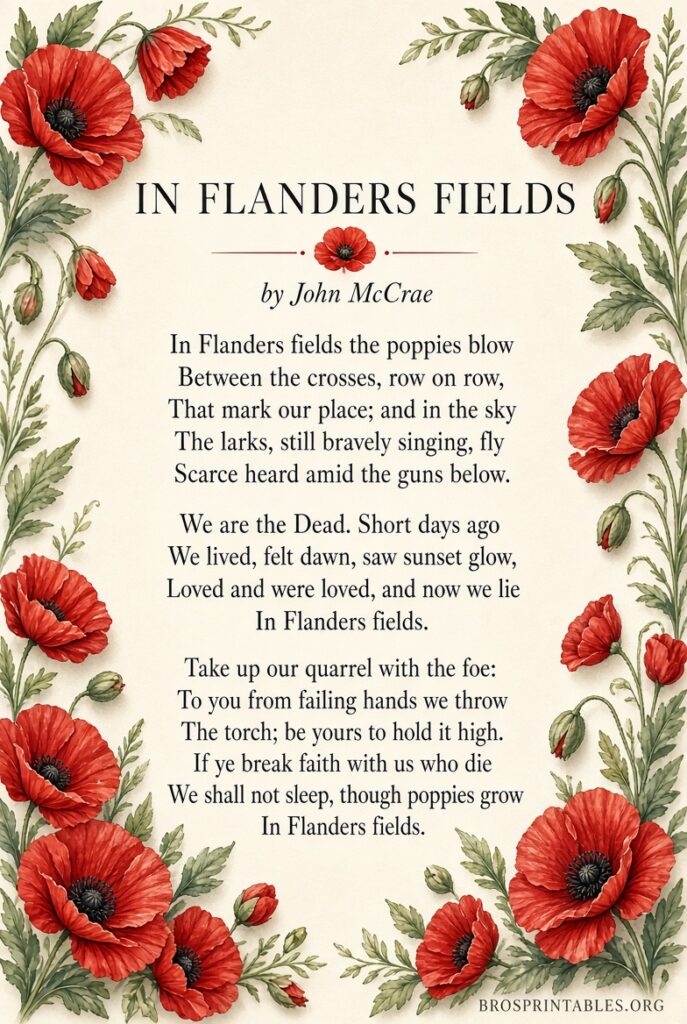 Free Printable In Flanders Field Poem (3)