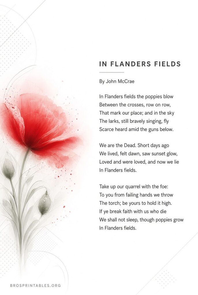 Free Printable In Flanders Field Poem (4)