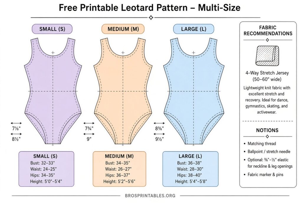Free Printable Leotard Pattern (1)