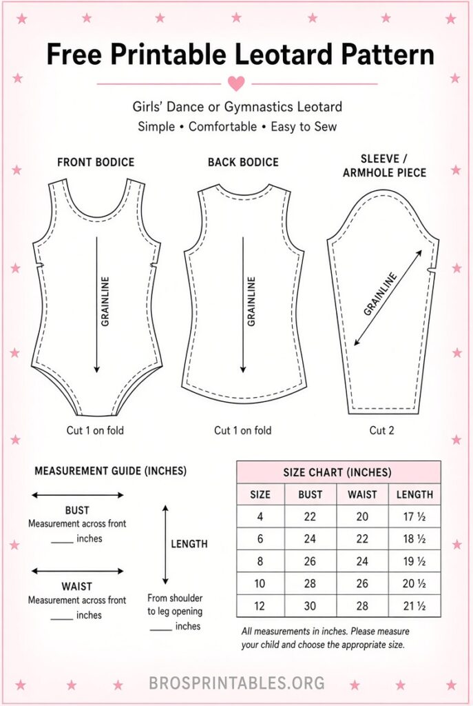 Free Printable Leotard Pattern (2)