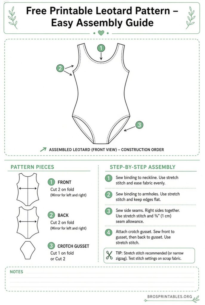 Free Printable Leotard Pattern (3)