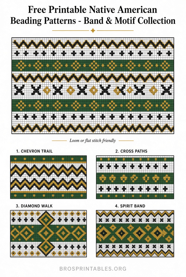 Simple Native Style Pattern Free Printable Native American Beading Patterns