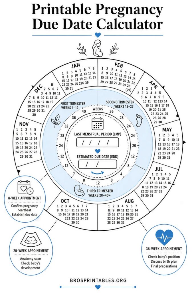 Free Printable Pregnancy Wheel (1)