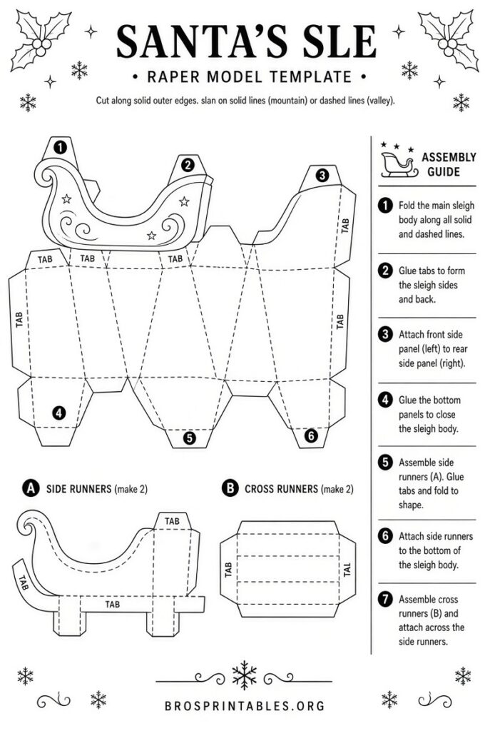 Free Printable Sleigh Template (3)