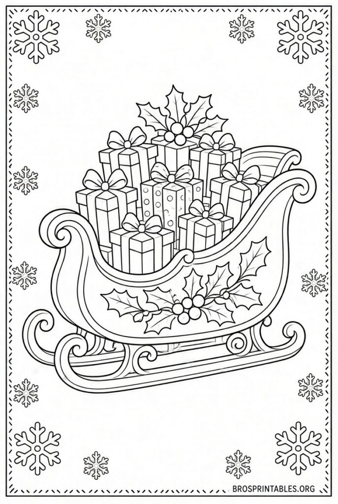 Free Printable Sleigh Template (4)