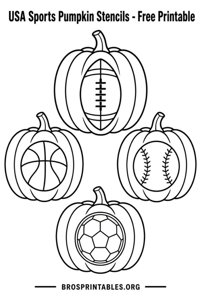 Free Printable Sports Pumpkin Stencils (1)