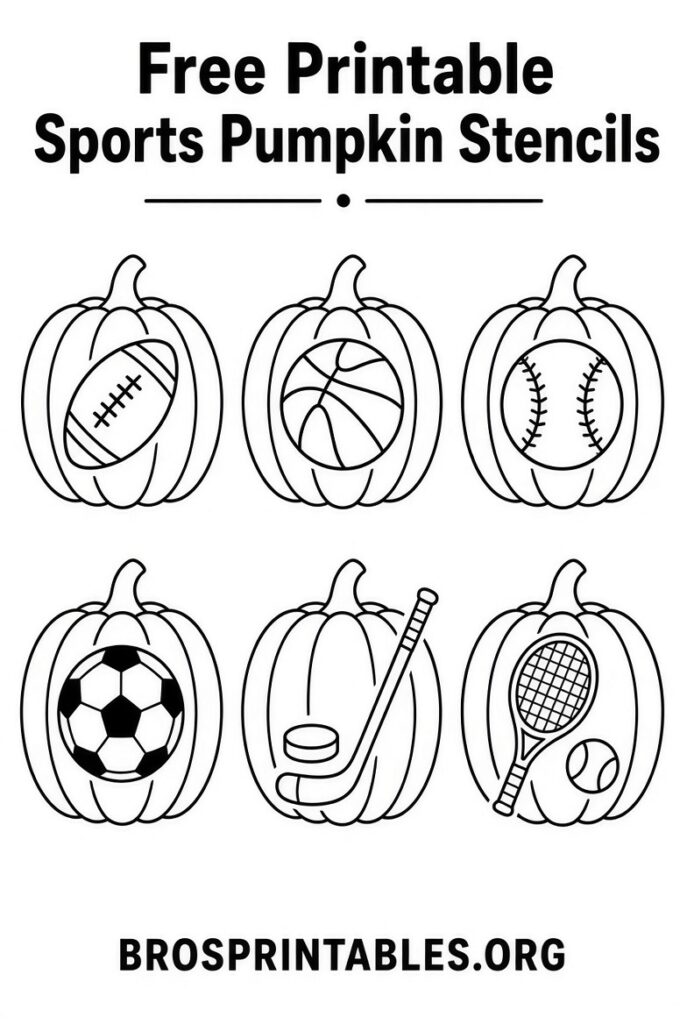 Free Printable Sports Pumpkin Stencils (4)