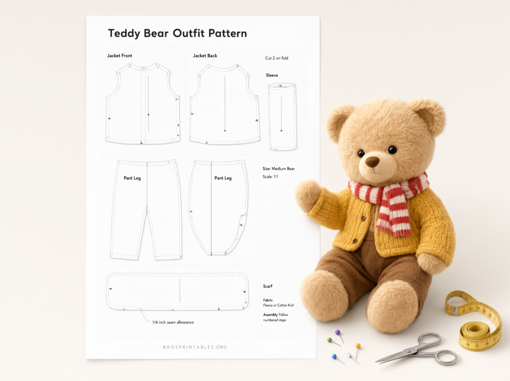 Free Printable Teddy Bear Clothes Patterns (1)