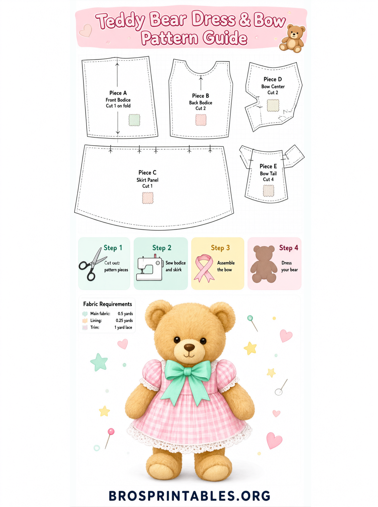 Free Printable Teddy Bear Clothes Patterns