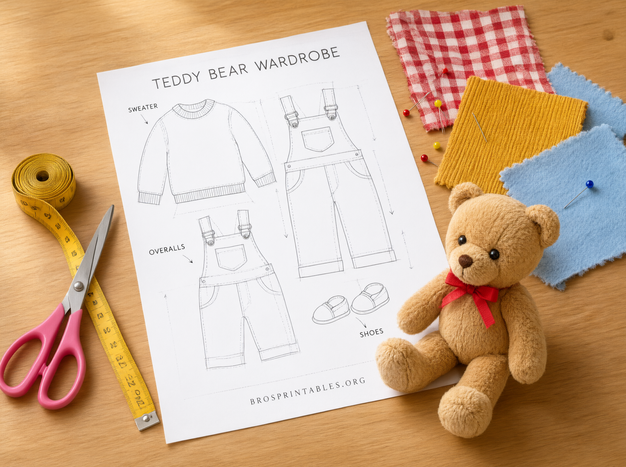 Free Printable Teddy Bear Clothes Patterns