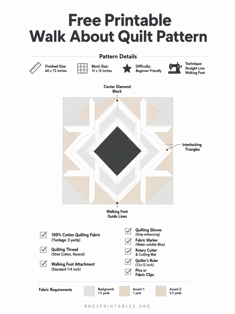 Free Printable Walk About Quilt Pattern (2)