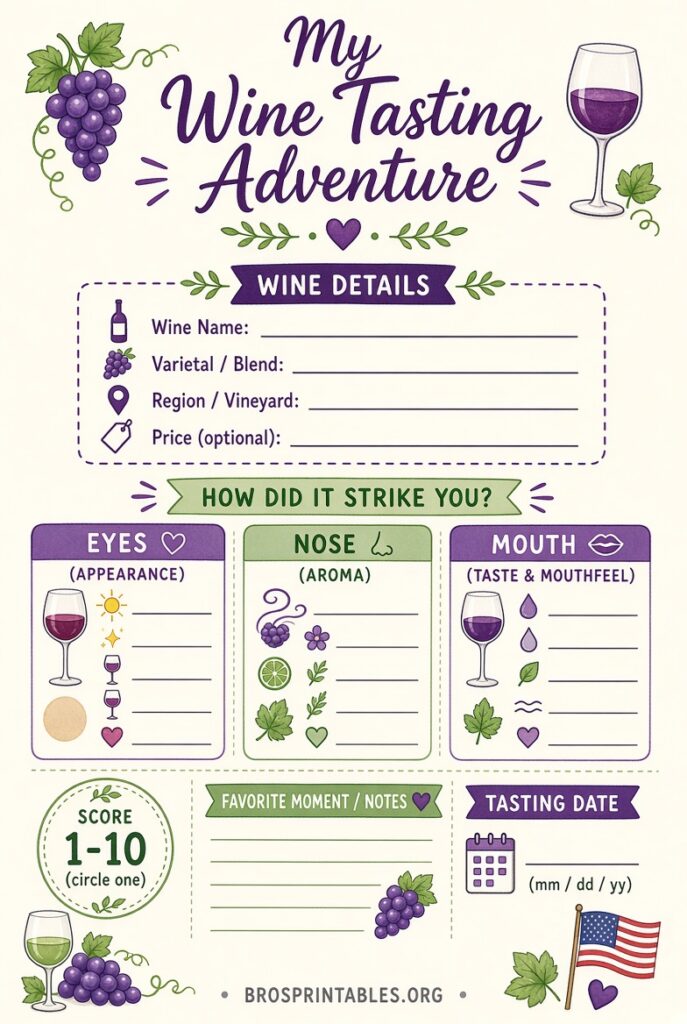 Free Printable Wine Tasting Sheets (4)