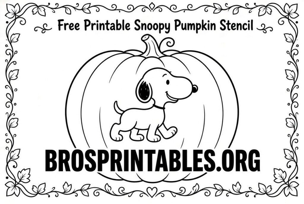 Free Snoopy Pumpkin Carving Templates (1)