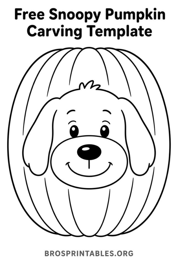 Free Snoopy Pumpkin Carving Templates (3)