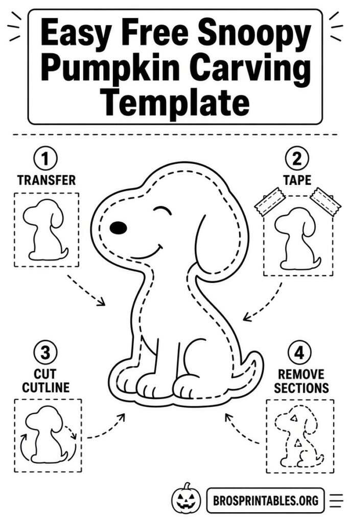 Free Snoopy Pumpkin Carving Templates (4)