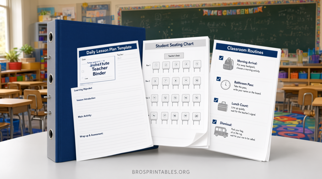 Free Substitute Teacher Binder Printables (3)