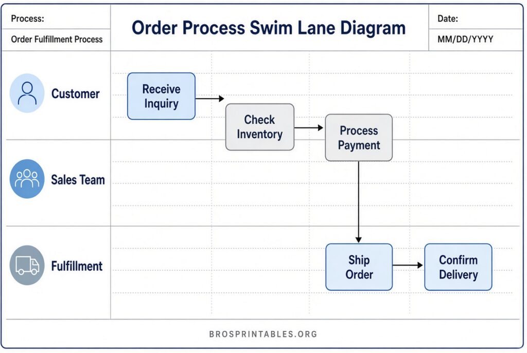 Free Swim Lane Diagram Template Visio (1)
