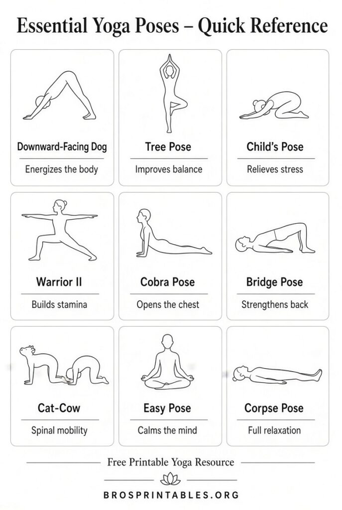 Free Yoga Poses Printable (1)