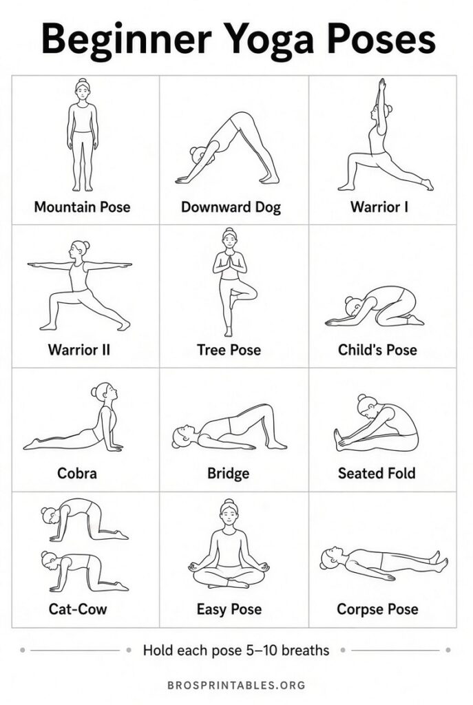 Free Yoga Poses Printable (2)